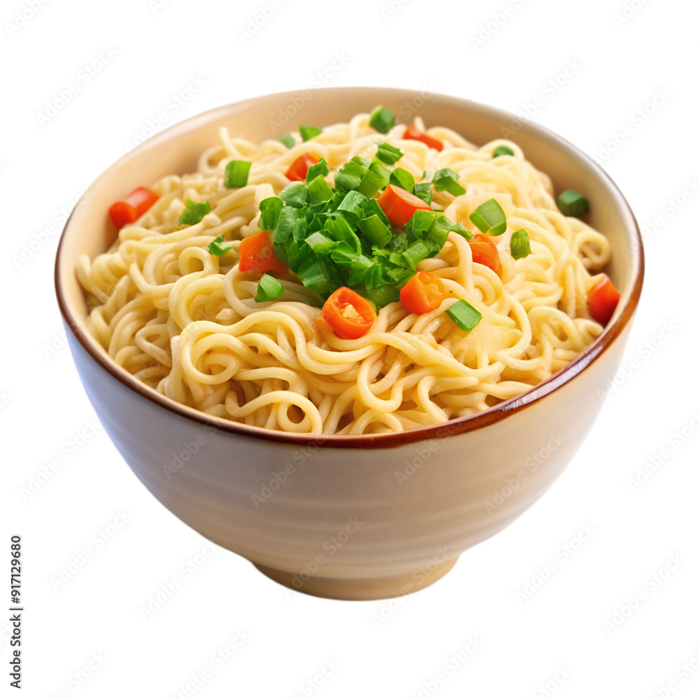 Instant noodle in white bowl Instant noodle in white bowl