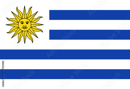 Uruguay flag illustrator country flags