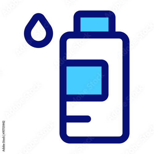 Toner Mixed Icon. Single icon, line and colored vector icon