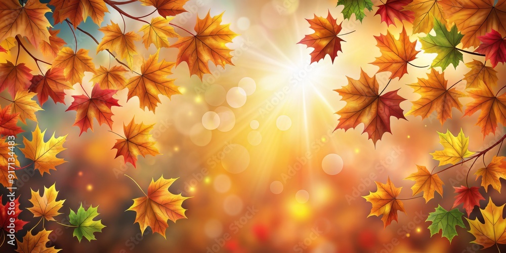 Autumn Maple Leaves with Bokeh Background, fall, nature, season , leaves Autumn Maple Leaves with Bokeh Background, fall, nature, season , leaves