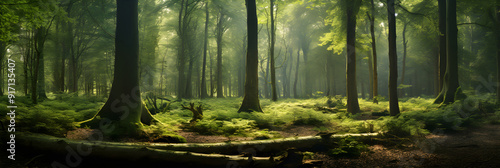 The Serene and Captivating Beauty of Raw, Dense Forest during the Transition of Seasons