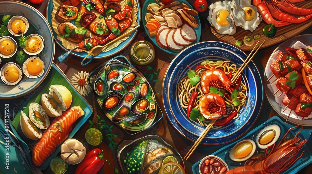 Imagine a banner for a culinary festival. Describe the elements that capture the diversity of food offerings and the excitement of the event. Imagine a banner for a culinary festival. Describe the elements that capture the diversity of food offerings and the excitement of the event.
