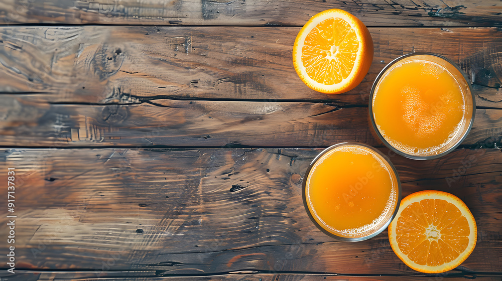 Mimosa with orange background illustration