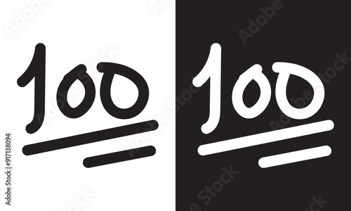 100 logo vector illustration for business and website