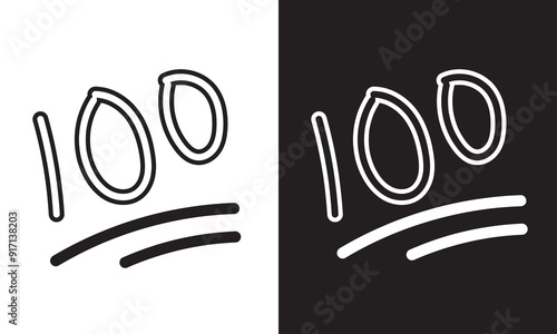 100 logo vector illustration for business and website