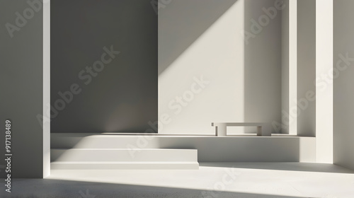 Minimal flat color background illustration