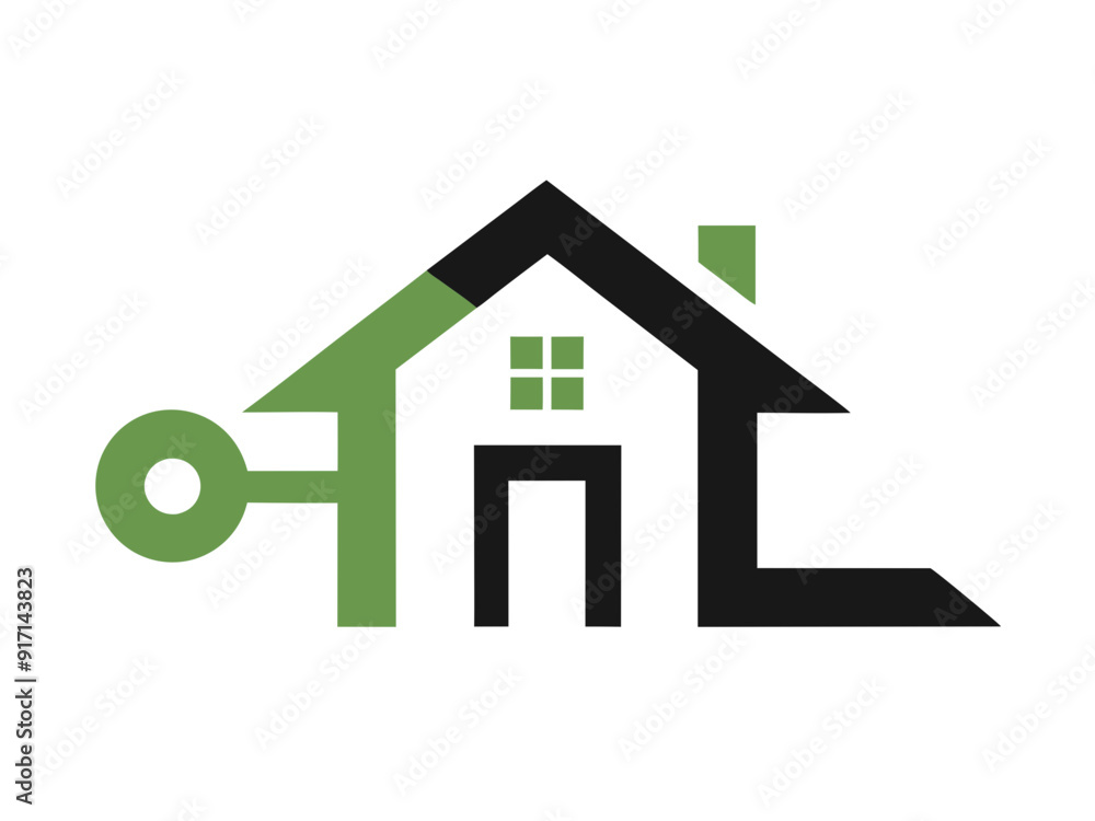 Modern Real Estate Logo Featuring Geometric Elements for Professional Appeal Modern Real Estate Logo Featuring Geometric Elements for Professional Appeal