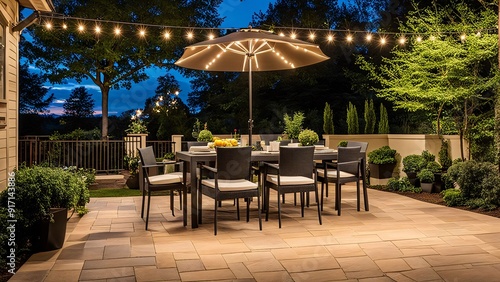 LED Lightbulb with a Weather-Resistant Design, Set in a Backyard Patio