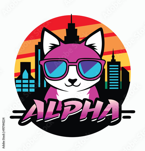 Stylish T-Shirt design with Colorful element