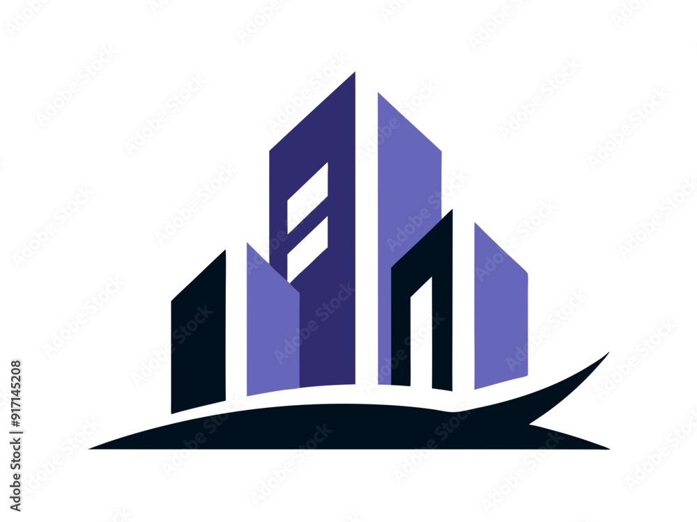 Elegant Geometric Real Estate Logo Conveying Professionalism and Trust Elegant Geometric Real Estate Logo Conveying Professionalism and Trust