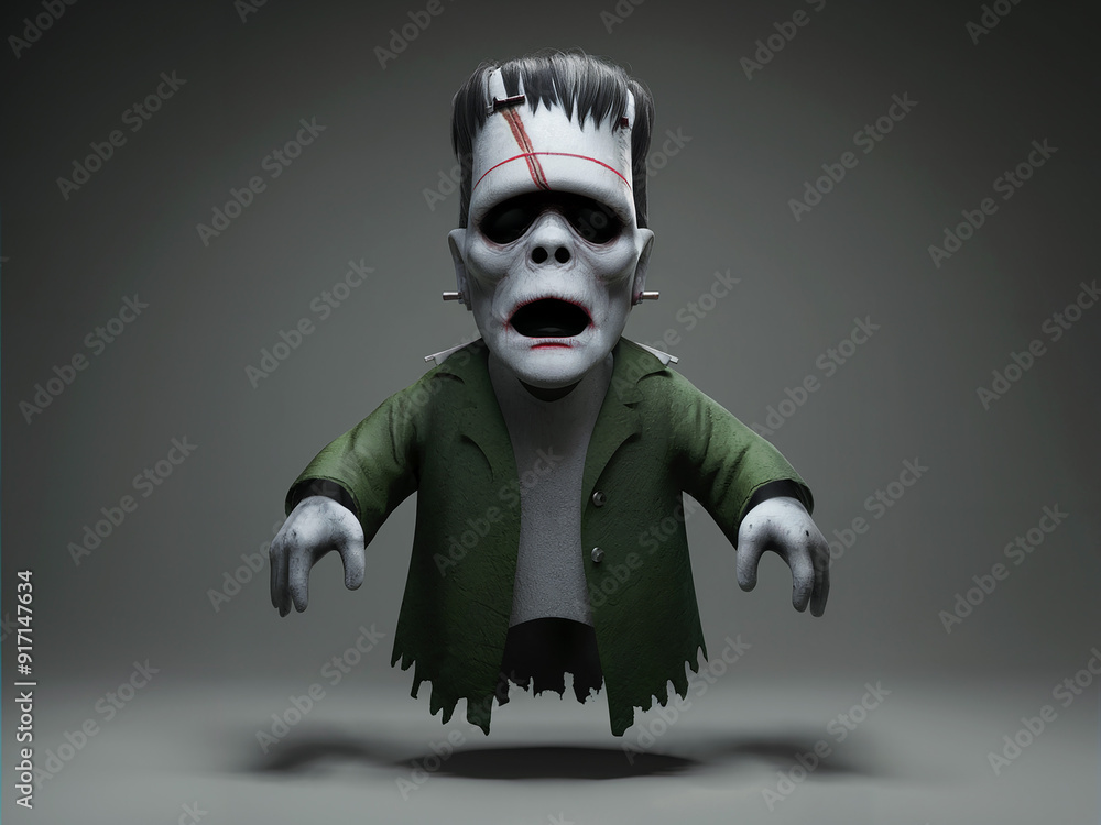 Fototapeta premium halloween white ghost with plain background