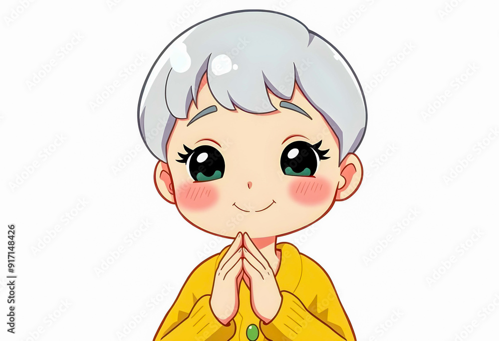 3D Animated Character Expressing Gratitude with a Friendly Smile 3D Animated Character Expressing Gratitude with a Friendly Smile