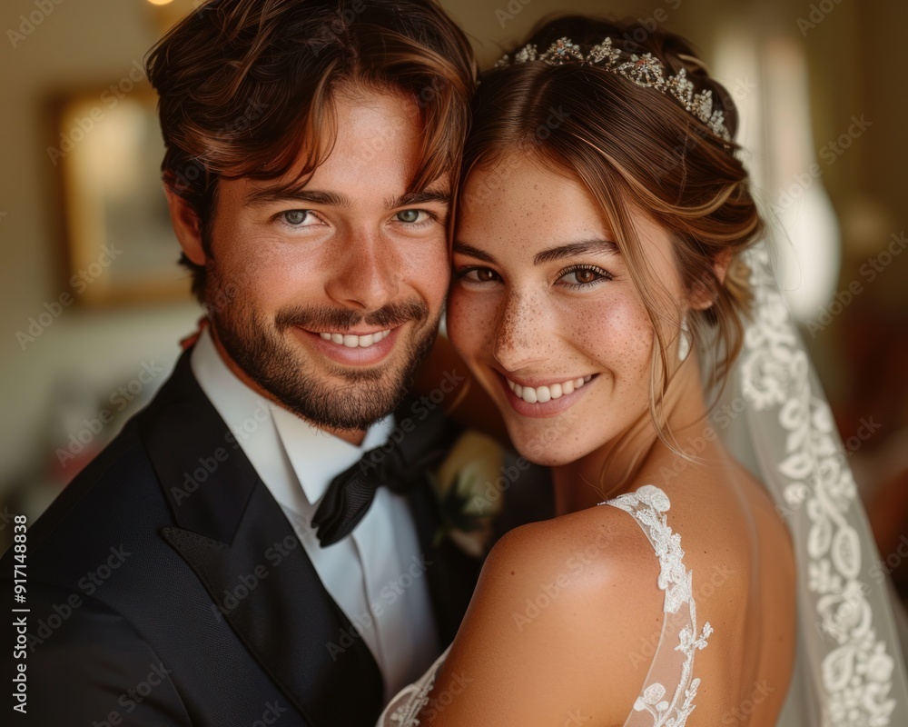 Photo of a couple in wedding