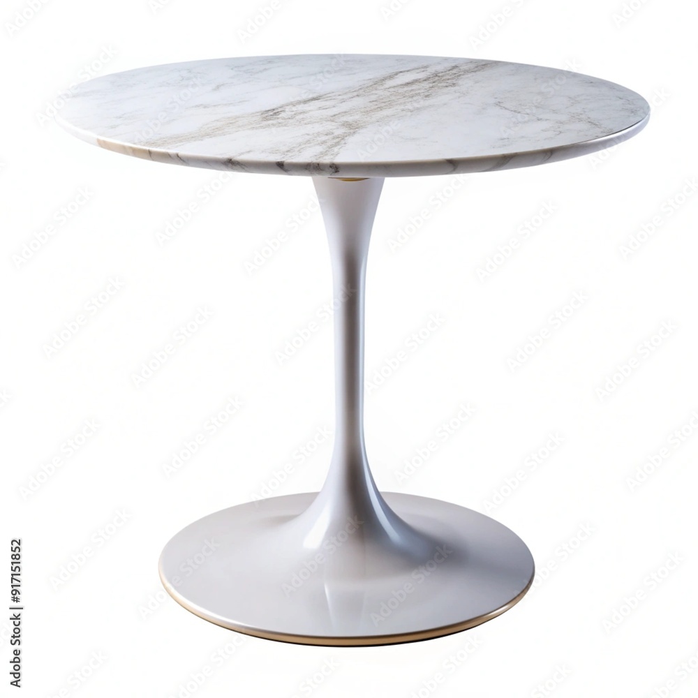 modern small and round marble table isolated white background modern small and round marble table isolated white background