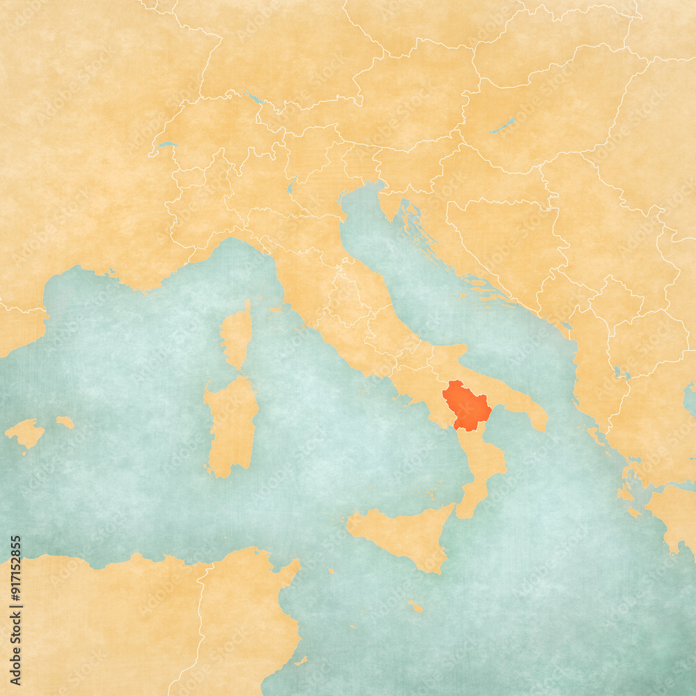 Map of Italy - Basilicata Map of Italy - Basilicata