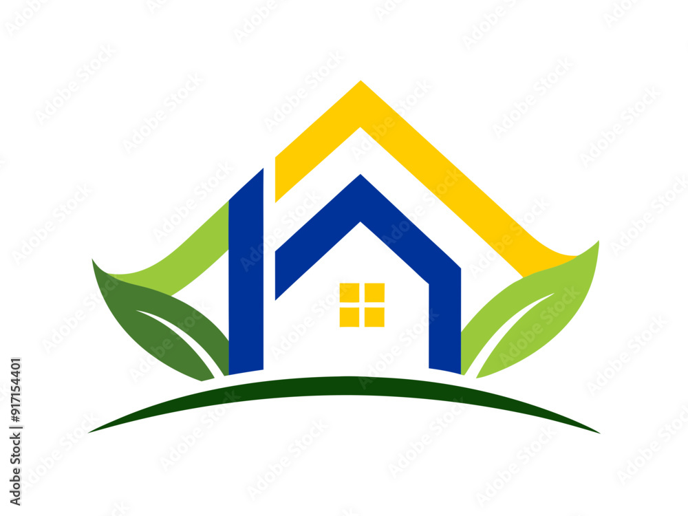 Contemporary Real Estate Logo Design Featuring High-Contrast Colors and Clean Icon Contemporary Real Estate Logo Design Featuring High-Contrast Colors and Clean Icon