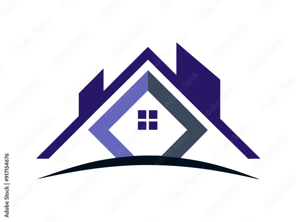 Contemporary Real Estate Logo Design Featuring High-Contrast Colors and Clean Icon Contemporary Real Estate Logo Design Featuring High-Contrast Colors and Clean Icon