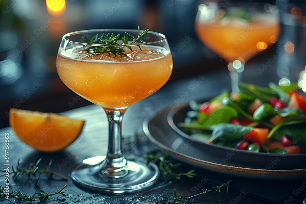 A refreshing glass of orange drink, filled to the brim. A refreshing glass of orange drink, filled to the brim.