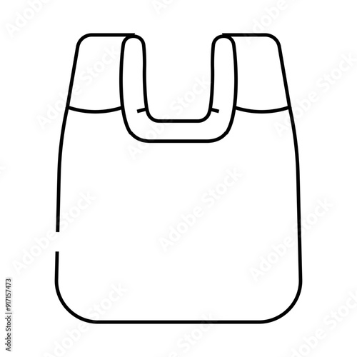 bag plastic material line icon vector. bag plastic material sign. isolated contour symbol black illustration