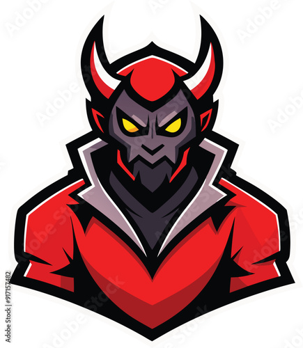 devil with a red horns
red devil with a mask