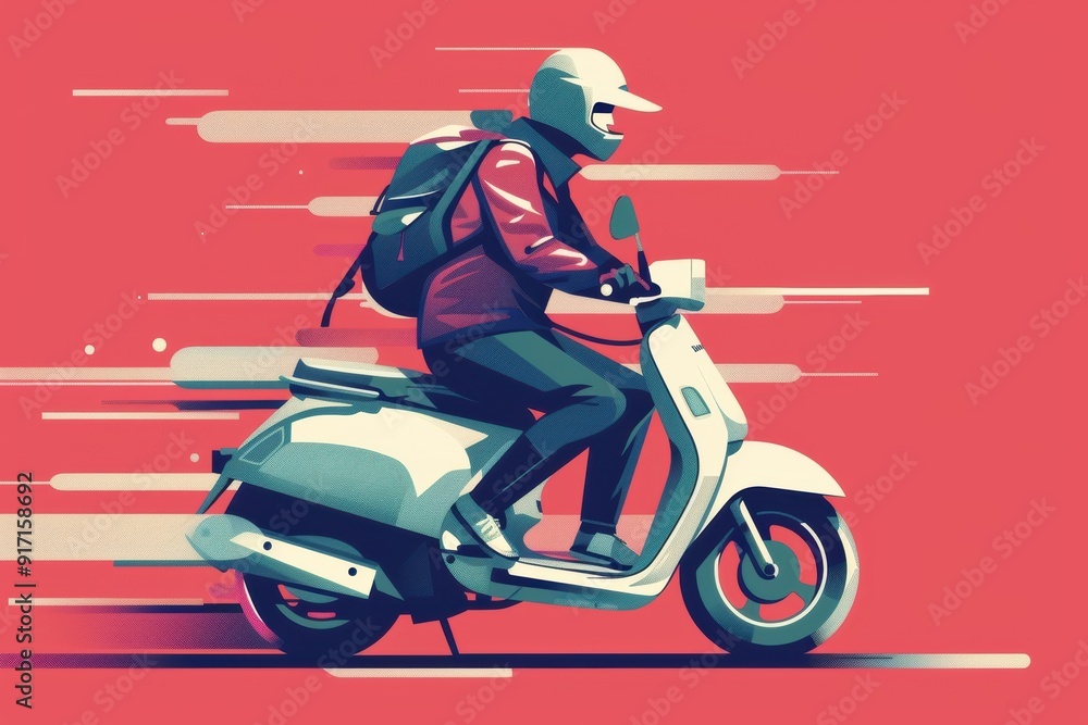 Delivery concept: parcels being transported by courier in a busy urban setting. Delivery concept: parcels being transported by courier in a busy urban setting.