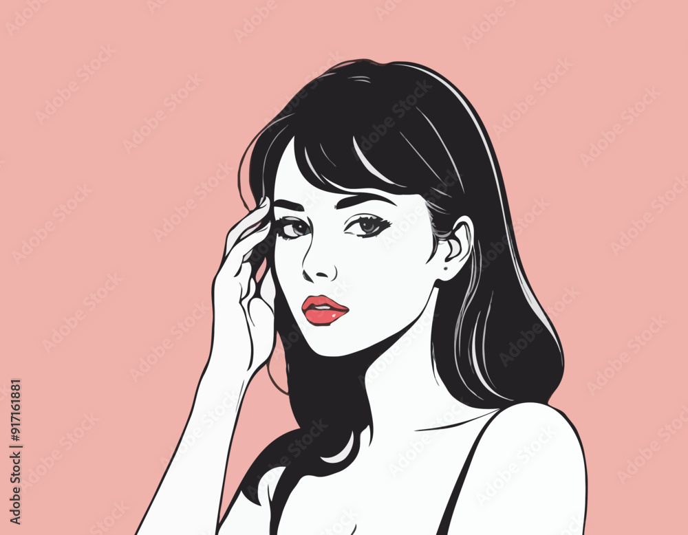 A pretty women looking worriedly. Pretty young women. Glamour girl A pretty women looking worriedly. Pretty young women. Glamour girl