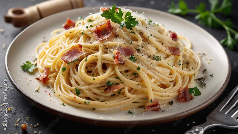 Spaghetti Carbonara with Pancetta and Parmesan Spaghetti Carbonara with Pancetta and Parmesan