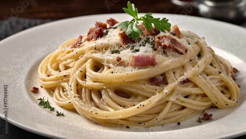 Spaghetti Carbonara with Pancetta and Parmesan