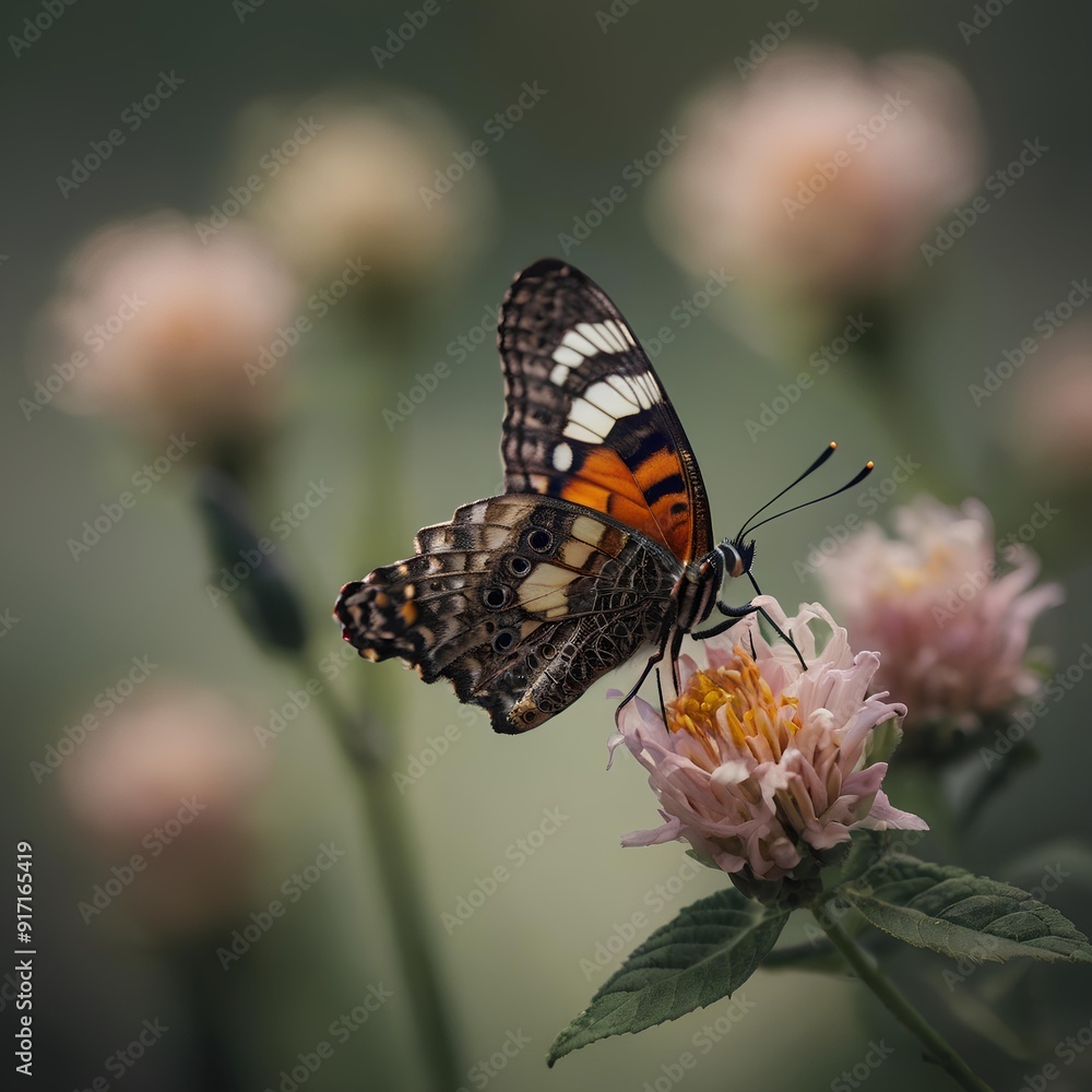 butterfly on flower butterfly on flower