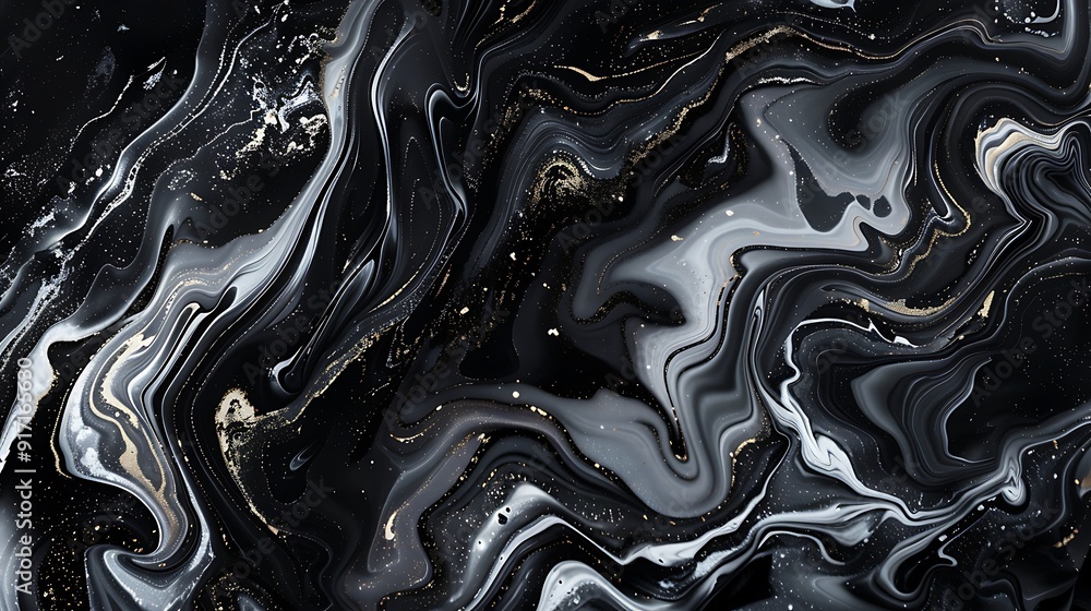 Abstract background in black marble paint texture Abstract background in black marble paint texture
