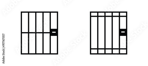 Jail icon vector isolated on white background, logo concept of Jail sign on transparent background, black filled symbol
