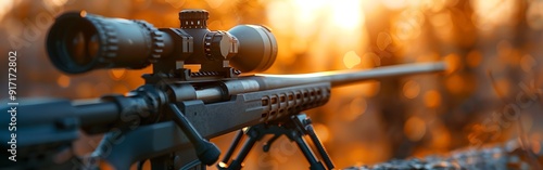 Sniper rifle on the ground