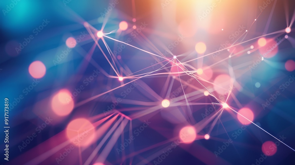Networking focus, minimal background, extensive copy space, professional tone, elegant simplicity, abstract nodes and lines, soft color gradients, subtle tech elements, light and shadow play, high-res Networking focus, minimal background, extensive copy space, professional tone, elegant simplicity, abstract nodes and lines, soft color gradients, subtle tech elements, light and shadow play, high-res