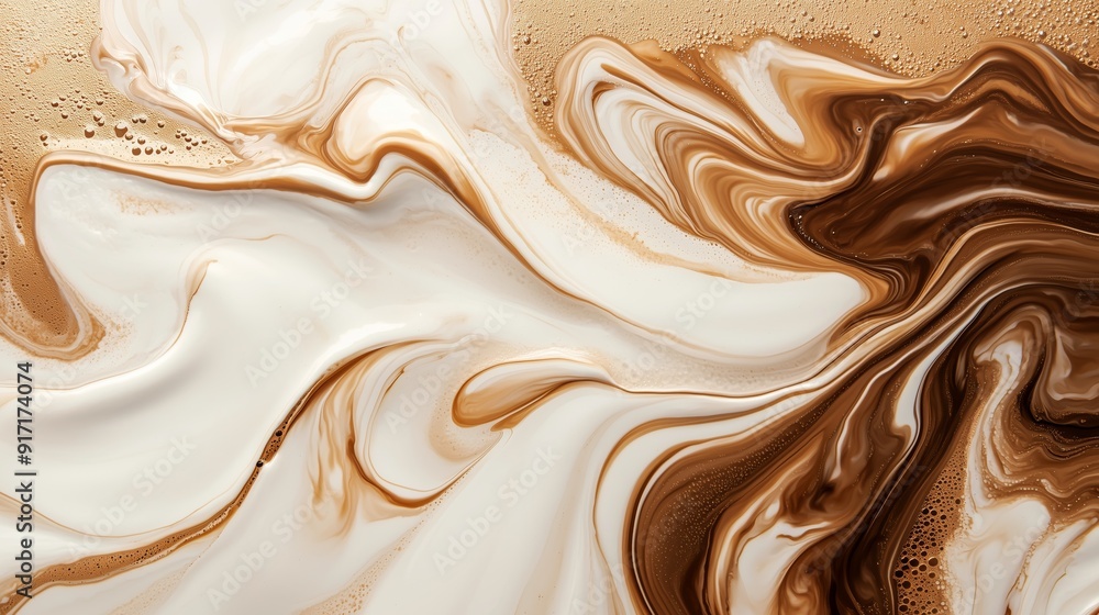 Abstract Brown and White Swirls Abstract Brown and White Swirls