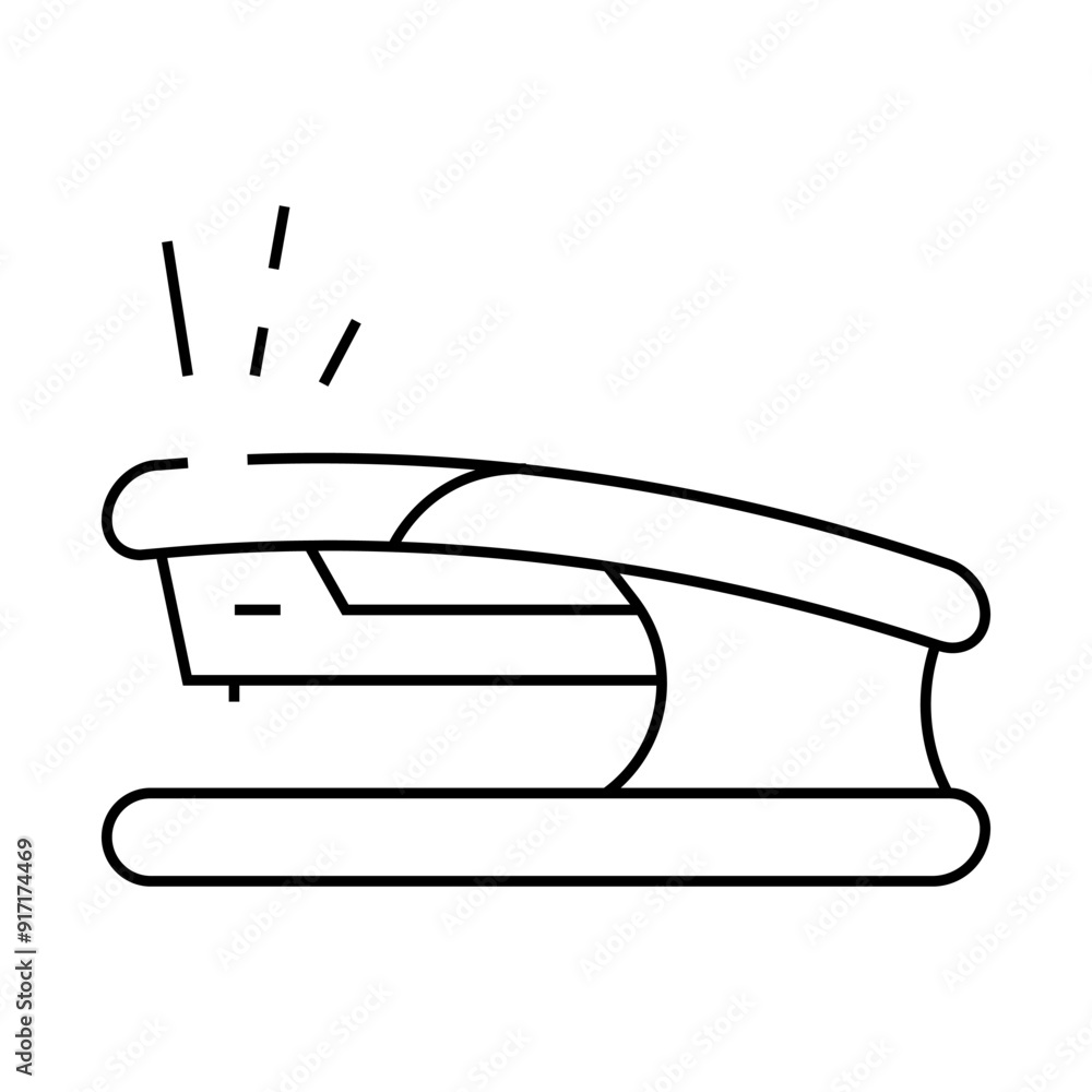 stapler tool stationery line icon vector. stapler tool stationery sign. isolated contour symbol black illustration stapler tool stationery line icon vector. stapler tool stationery sign. isolated contour symbol black illustration