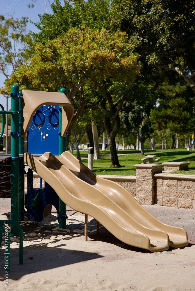 playground equipment at an empty public park playground equipment at an empty public park