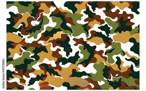 military seamless pattern