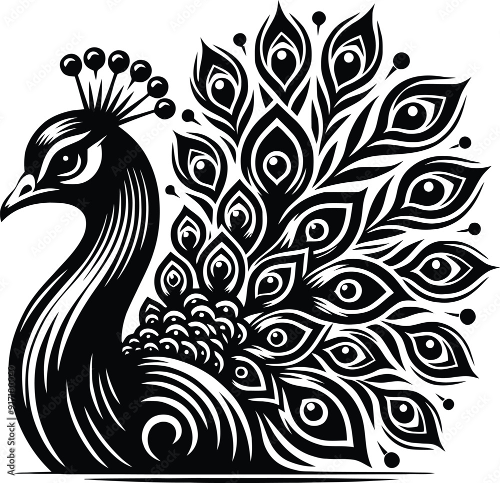 peacock silhouette floral design template peacock silhouette floral design template