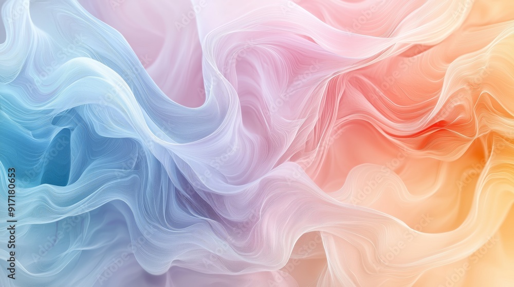 Obraz premium Abstract Swirling Pattern in Pastel Colors.