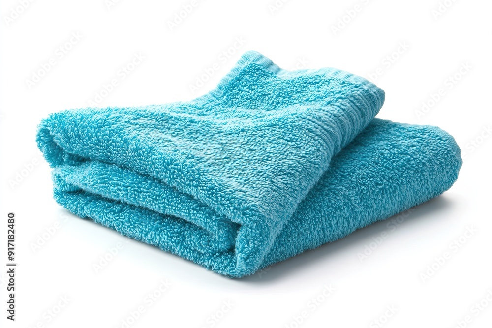 Aqua hand towel isolated on white Aqua hand towel isolated on white