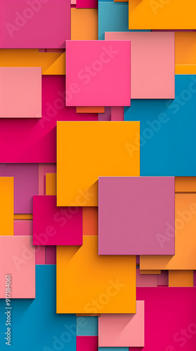 Minimalistic overlapping squares background illustration