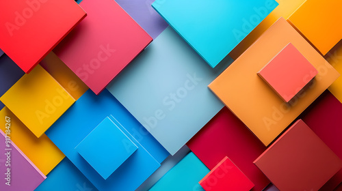 Minimalistic overlapping squares background illustration