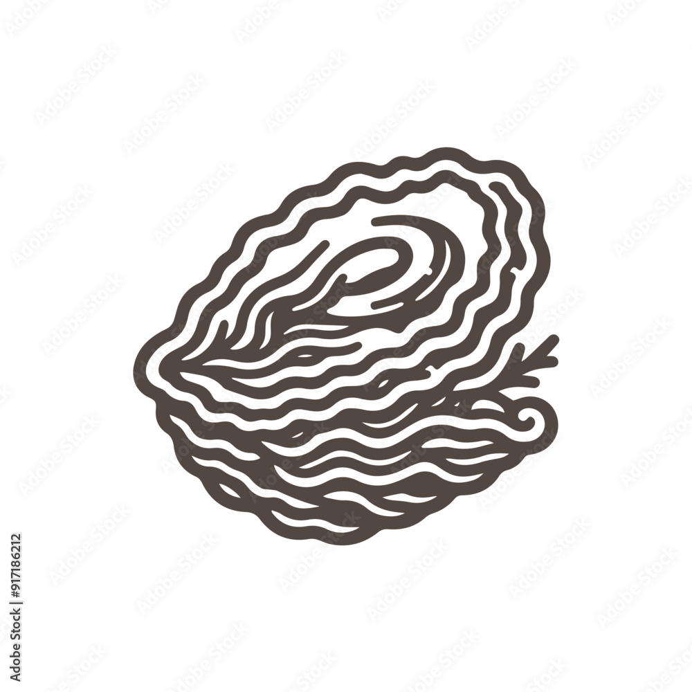 Oysters vector icon doodle style flat design Oysters vector icon doodle style flat design