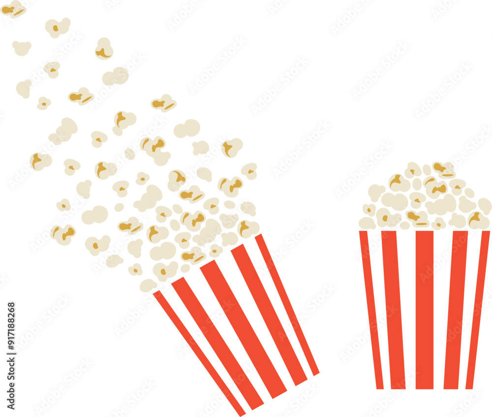 Obraz premium Popcorn logo. Isolated popcorn on white background