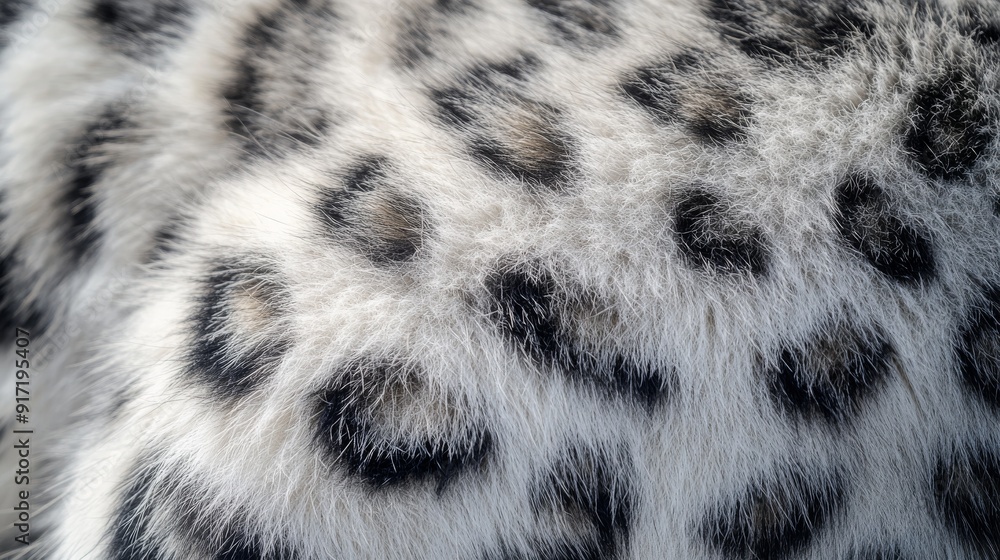 Detailed texture of white fur with black and brown spots representing a luxurious and natural animal pattern Detailed texture of white fur with black and brown spots representing a luxurious and natural animal pattern