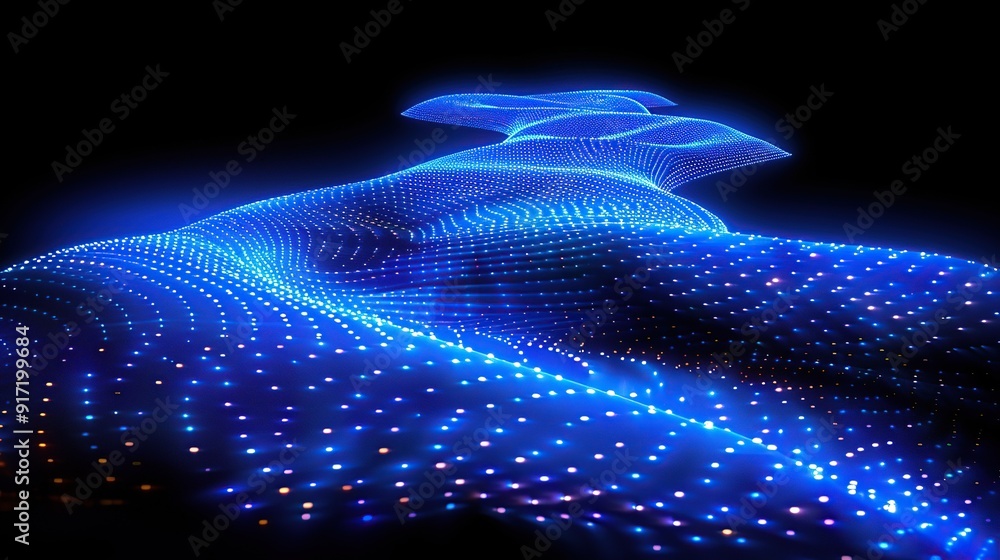 Abstract Blue Light Waves Abstract Blue Light Waves