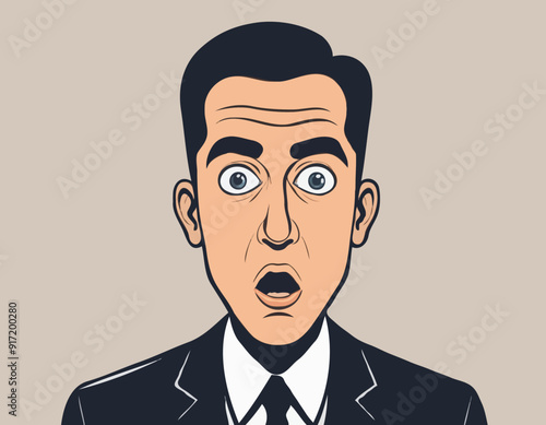 Portrait of surprised man. Surprised businessman. Surprised man
