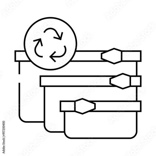 food bag zero waste accessory line icon vector. food bag zero waste accessory sign. isolated contour symbol black illustration