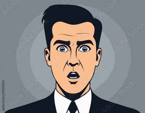 Portrait of surprised man. Surprised businessman. Surprised man
