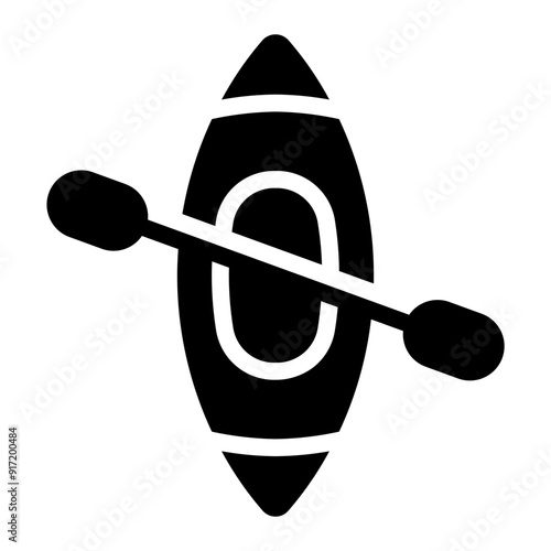 kayak glyph icon